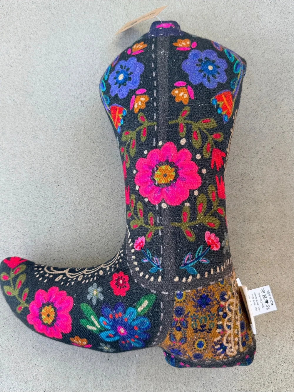 NWT NATURAL LIFE floral 🌺 boot accent pillow boho cowgirl 🤠 western decor